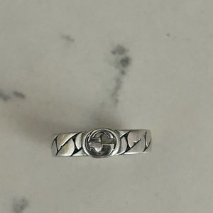 Gucci Wide Ring With Interlocking G